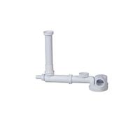 Tubulure de raccordement Espace avec siphon extraplat intégré pour évier 2 bacs + rallonge