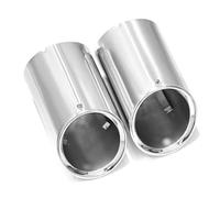Tubulure D'échappement 2 Pièces Pour BMW Pour X1 F48 Garniture D'échappement Embout De Silencieux Tuyau D'échappement Echappement Voiture(Argent)