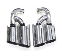 Tubulure D'échappement Embout D'échappement Silencieux Pour Cayenne 957 2007 2008 2009 2010 Echappement Voiture(Argent)