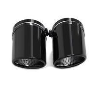 Tubulure D'échappement Lot De 2 Embouts Silencieux D'échappement En Acier Inoxydable Pour Q7 Pour TDI Pour Quattro 2006 2007 2008 2009 2010-2013 Echappement Voiture(Noir)