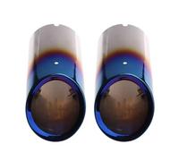 Tubulure D'échappement Lot De 2 Silencieux D'échappement En Acier Inoxydable Pour VW Pour Jetta Pour MK6 Pour Golf 6 7 Pour MK7 1.4T Echappement Voiture(Bleu)