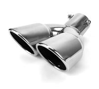 Tubulure D'échappement Silencieux D'échappement Universel En Acier Inoxydable Chromé Double Sortie 63 Mm Echappement Voiture