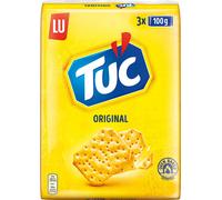 TUC Original croustillant doux au goût en paquet pratique de trois 3x100g