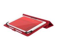 Tucano Facile Plus - Étui à rabat pour tablette - caoutchouc silicone, cuir écologique - rouge - 8" Rouge G