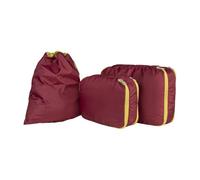 Tucano, Piego Lot de 3 boîtes de rangement peu encombrantes avec sac à chaussures, organiseur de voyage en tissu recy vec double compartiment, 36 x 26 x 8 cm, bordeaux