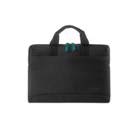 Tucano Smilza BSM1314-BK Sac Messenger 13.3"-14" Noir Néoprène, Sangle et Bandoulière, 370x270x35mm, Résistant aux Chocs, Poche Frontale