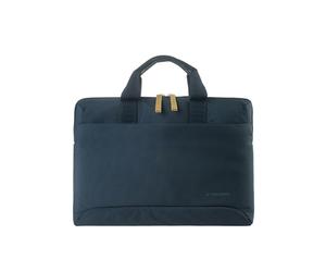 Tucano Smilza Sac Messenger 14" Bleu - Néoprène, Compatible Notebook 13-14", Sangle Épaule Amovible, 370x270x35mm, 354g