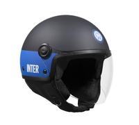 Tucano Urbano EL'JETTIN Inter Casque de Moto en Polycarbonate avec Graphique Original Inter FC Casque été Hiver homologué ECE 22.06 Produit sous Licence Officielle Noir Taille XL