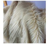 Tuccbay Tissu Shaggy Plush Faux Fur 150x50cm pour L'artisanat Bricolage, Luxe Poils Longs Fourrure Fuzzy pour Gnomes Barbe Nain Cheveux Cosplay Costume Décoration Tapis(Color:10 Yellow)