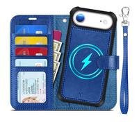 TUCCH Coque Amovible pour iPhone Air 6,5" 5G 2025, Bleu Saphir Texturé