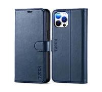 TUCCH Coque pour iPhone 12 Pro Max, Etui Portefeuille iPhone 12 Pro Max, TPU Antichoc Cuir Synthétique [RFID Blocage] Fentes Cartes Fermoir Magnétique pour iPhone 12 Pro Max (6,7", 2020) - Bleu Foncé