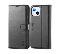 TUCCH Etui Coque pour iPhone 13 5G, Antichoc TPU Housse iPhone 13 Cuir PU Portefeuille Etui [RFID Blocage] [Béquille] [Fentes pour Cartes] Coque pour iPhone 13 (6,1 pouces) - Noir