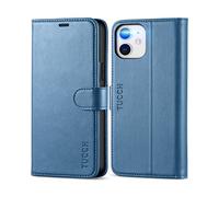 TUCCH Etui pour iPhone 12, Coque iPhone 12 Pro [RFID Blocage] Portefeuille, Housse TPU Fentes pour Cartes, Etui Cuir Synthétique Fonction Stand pour iPhone 12/12 Pro (6,1 Pouces, 2020) - Bleu Clair