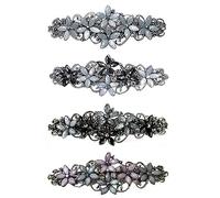 Tucireat 4 Pièces Coiffe Mariage Femme Vintage Grosse Barrette Cheveu Grosse Barrette Cheveux Femme Epais Accessoires De Cheveux De Fleur Pour Marriage Anniversaire Fête