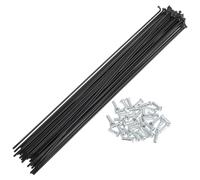 TUCKBOLD 36 Ensemble De 14 Rayons De Vélo De 237 Mm en Acier Au Carbone Noir