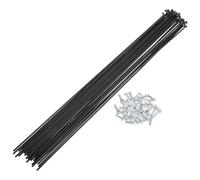 TUCKBOLD 36 Ensemble De 14 Rayons De Vélo De 295Mm en Acier Au Carbone Noir