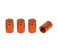 TUCKBOLD 4 Bouchons De Valve De Pneu en Aluminium en Forme De Balle Orange Élégants 7X16.5Mm Cache-Poussière De Valve De Pneu