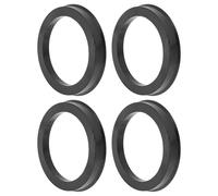 TUCKBOLD Bagues De Centrage De Moyeu De Roue De Voiture De 68,1 Mm À 54,1 Mm en Polycarbonate Noir, Moyeux De Roues Centraux Absorbant Les Chocs De l'arbre Central, 4 Pièces