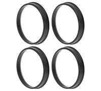 TUCKBOLD Bagues De Centrage De Moyeu De Roue De Voiture De 69,1 Mm À 63,4 Mm en Polycarbonate Noir, Amortissant Les Chocs du Moyeu Central des Roues 4 Pièces