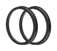 TUCKBOLD Bagues De Centrage De Moyeu De Roue De Voiture Durables Centrage De Moyeu De Roue d'arbre Central Absorbant Les Chocs Hubrings Noir 2 Pièces Od 106,1 Mm À Id 93,1 Mm Plastique