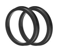 TUCKBOLD Bagues De Centrage De Roue De Voiture Durables Centrage De l'arbre Central des Roues Absorbant Les Chocs Anneaux De Centrage Noir 2 Pièces Od 75,1 Mm À Id 63,4 Mm Plastique