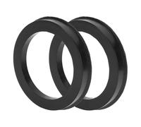 TUCKBOLD Bagues De Centrage De Roue De Voiture Durables Centrage De l'arbre Central des Roues Anneaux D'Amortissement Noir 2 Pièces Od 76,1 Mm À Id 57,1 Mm Plastique