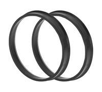 TUCKBOLD Bagues De Centrage De Roue De Voiture Durables Centrage De l'arbre Central des Roues Anneaux D'Amortissement Noir 2 Pièces Od 76,1 Mm À Id 71,6 Mm Plastique