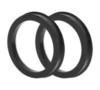 TUCKBOLD Bagues De Centrage De Roue De Voiture Durables Centrage De l'arbre Central des Roues Anneaux D'Amortissement Noir 2 Pièces Od 75,1Mm À Id 60,1Mm Plastique