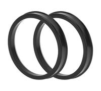 TUCKBOLD Bagues De Centrage De Roue De Voiture Durables Centrales d'arbre De Roue Absorbant Les Chocs Hubrings Noires 2 Pièces Od 76,1Mm À Id 66,1Mm en Plastique