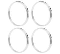 TUCKBOLD Bagues De Centrage De Roue De Voiture en Alliage D'Aluminium Durable, Ton Argent, 4 Pièces Od 83,1 Mm À Id 78,1 Mm, Absorbant Les Chocs du Moyeu Central De Roue