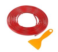 TUCKBOLD Bande Garniture Fenêtre Voiture, Camion 1/4" 6Mm Largeur 10 Pieds 300Cm Autocollant Auto-Adhésif Anti-Rayures | Côté Carrosserie Porte Pare-Chocs Rouge Brillant 1 Ensemble