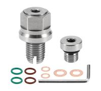 TUCKBOLD Boulon De Vidange D'Huile Pour Voiture, Moto, Bateau, Anti-Fuite, Réparation De Filetage De Vis De Bouchon De Vidange Huile Moteur, Ton Argenté Avec Joint En Cuivre M10.4-1.25Mm