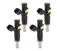 TUCKBOLD Injecteur de carburant pour Mini Cooper 1.6, disque à 6 trous, débit adapté, n° 13537528176 | Buse d'injection noire, 4 pièces