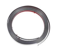 TUCKBOLD Kit De Bande De Garniture De Fenêtre Extérieure pour Pare-Chocs Voiture Porte Corps Autocollant Décoratif Anti-Rayures Ton Argenté 1 Pc 1/4" 6mm De Largeur 10Ft 300cm De Longueur