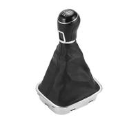 TUCKBOLD Pommeau De Levier De Vitesse Manuel À 5 Vitesses Avec Couvercle Pour Volkswagen Polo No.6R0711113 | Pommeau De Levier De Vitesse Avant En Plastique Noir Imitation Cuir 1 Pièce