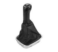 TUCKBOLD Pommeau De Levier De Vitesse Manuel À 5 Vitesses Avec Couvercle Pour VW Polo No.6R0711113 | Pommeau Levier Vitesse Boîte Vitesses Noir Argenté Plastique Simili Cuir 1 Pièce