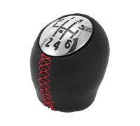 TUCKBOLD Pommeau De Levier De Vitesse Manuel À 6 Vitesses Pour Renault Clio | Pommeau Levier Vitesse Avant Pour Boîte Vitesses Automobile Noir Rouge En Plastique Et Simili Cuir 1 Pièce
