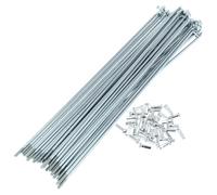TUCKBOLD Rayons De Vélo Rayons De Roue De Vélo en Acier Galvanisé Argenté 1 Ensemble 13G 202Mm Longueur 45 Acier Galvanisé