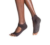 Tucketts Chaussettes de yoga pour femmes - Chaussettes antidérapantes sans orteils - Chaussettes stoppeuses (femme) - Chaussettes Pilates Convient pour Pilates - Barre - Ballet, nu 01, taille unique