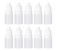 Tucnoeu Lot de 10 mini flacons compte-gouttes de 5 ml pour voyage, réutilisables, flacons compte-gouttes en plastique pour huile, échantillon