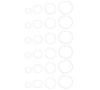 Tucnoeu Lot de 24 anneaux de nez transparents de calibre 18 - Anneaux de nez en plastique pour chirurgie (6/8/10/12 mm), Plastique, Pas de gemme