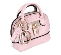 Tucnoeu Mini sac à dos porte-clés pour femme, portefeuille en cuir synthétique, porte-clés mignon avec fermeture éclair, porte-monnaie, sac à cosmétiques, rose