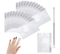 Tucnoeu Neonail Remover Lot de 200 tampons dissolvants pour vernis à ongles avec 1 repousse-cuticules pour une utilisation professionnelle