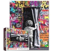Tucocoo Banksy Casse-tête graffiti de 1 000 pièces pour adultes et petit garçon - Puzzle d'activités éducatives pour jeu familial - Puzzle coloré pour décoration murale - Cadeaux