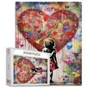Tucocoo Banksy - Puzzle de petite fille pour adultes, 1000 pièces, pop art, puzzle coloré de bricolage, pour la décoration d’intérieur, cadeaux, puzzle familial idéal