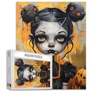 Tucocoo Casse-tête gothique d'Halloween pour adultes de 1 000 pièces, citrouille mignonne et bizarre - Puzzle coloré pour décoration de la maison, cadeaux, puzzle familial parfait pour les soirées de