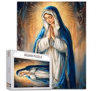 Tucocoo Casse-tête Sainte Marie pour adultes de 1 000 pièces, art abstrait catholique captivant, puzzle coloré pour décoration de la maison, cadeaux, puzzle familial, parfait pour les soirées de jeu