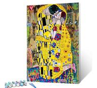 Tucocoo Kiss Art Peinture par numéro pour adultes, kit de peinture à l'huile sur toile facile à faire soi-même avec pinceaux et pigments acryliques, graffiti coloré pour décoration murale d'intérieur,