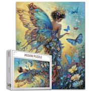 Tucocoo Magnifique Puzzle d'Art Pixie pour Adultes, 1000 Pièces, Papillon Bleu, Elves, 50,8 x 68,9 cm, Coloré, Bricolage pour Décoration d'Intérieur