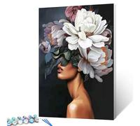 Tucocoo Oil Painting by Numbers for Adults,Woman Head Modern Style Fashion Acrylic Figurine,No Frame,16" W x 20" H